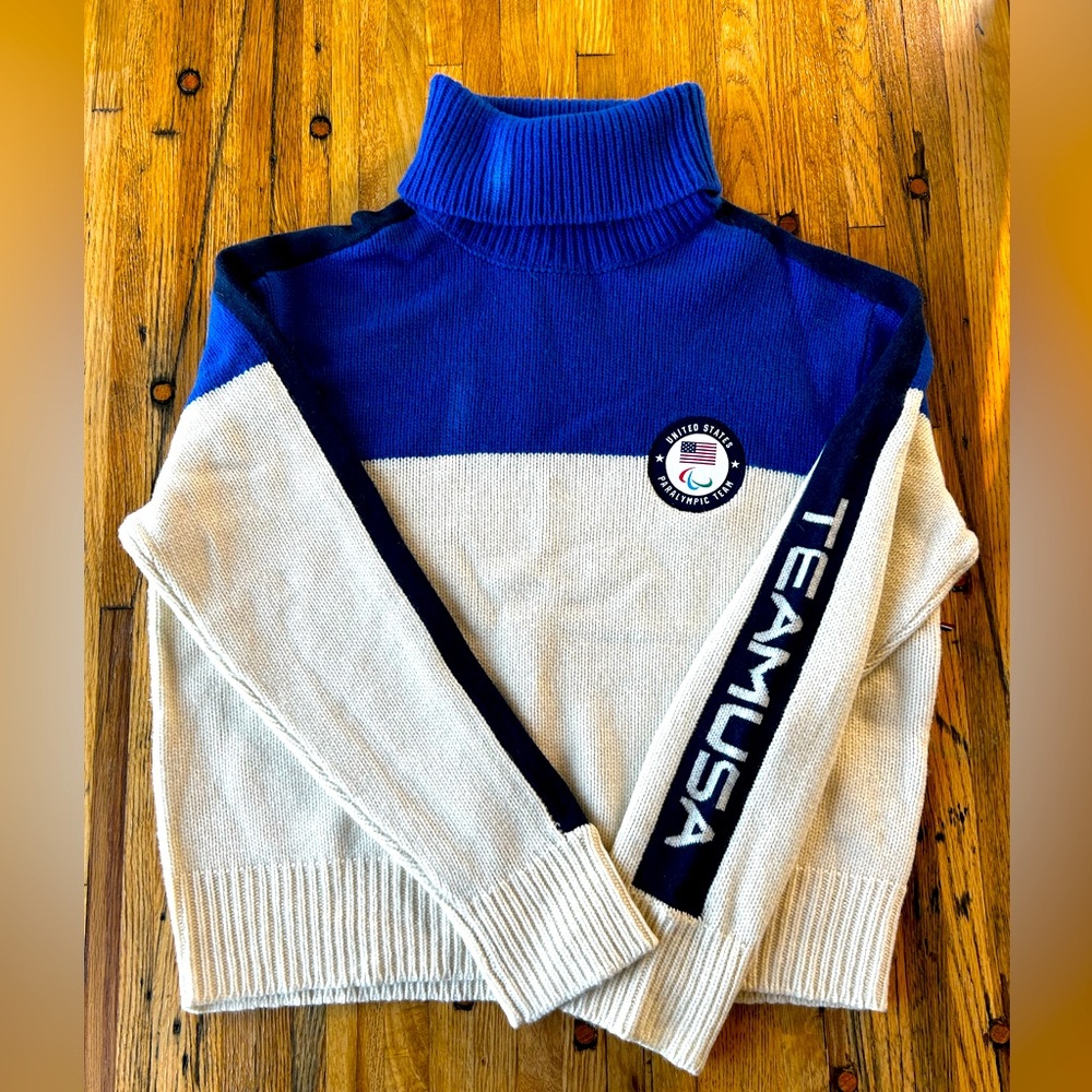Polo Ralph Lauren Team USA Crop Turtle Neck Sweater